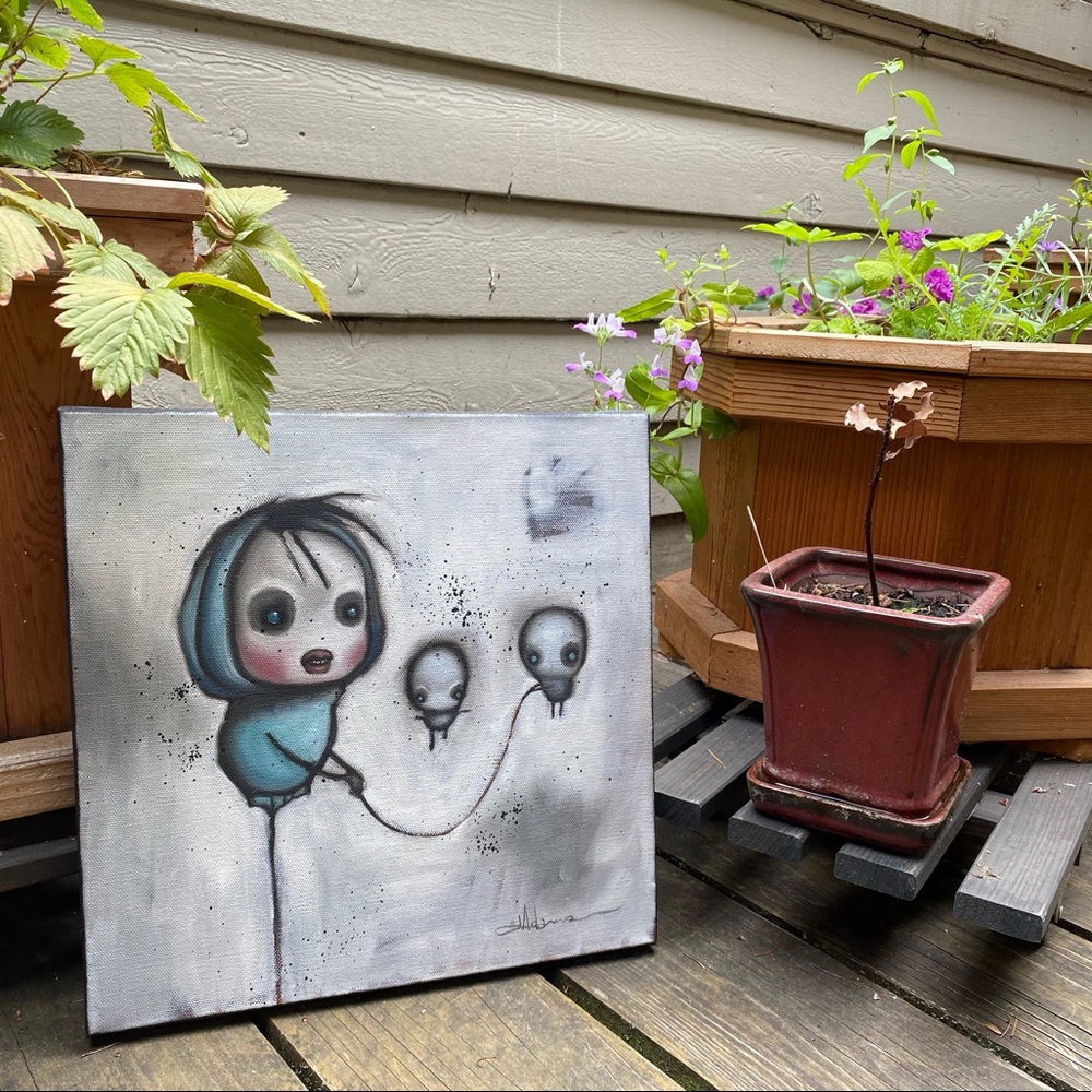Untitled By Juli Adams, original. Canvas on wood frame. - Picture 2 of 3